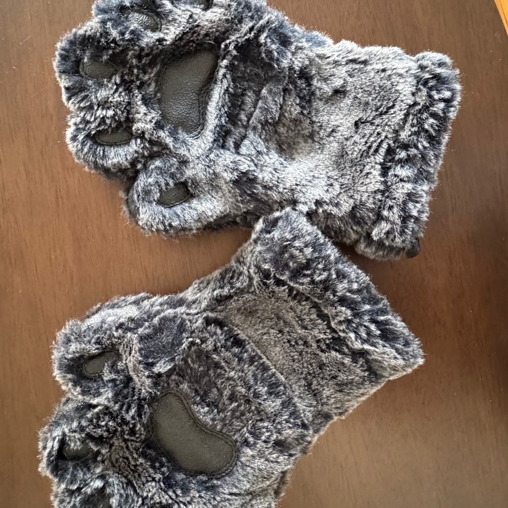 Bearhands Brown Faux Fur Mittens Adult Winter Gloves